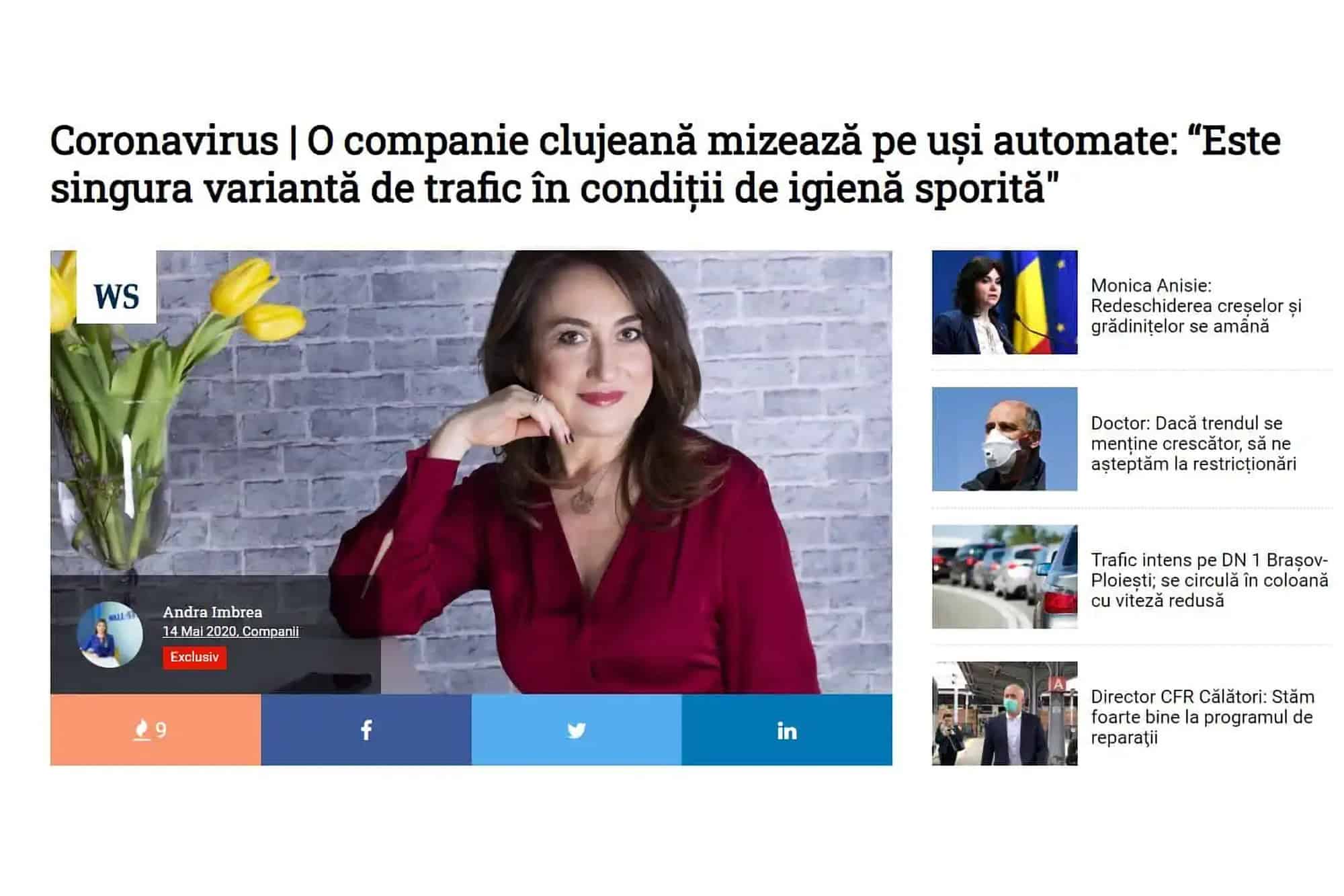 O companie clujeană mizează pe uși automate